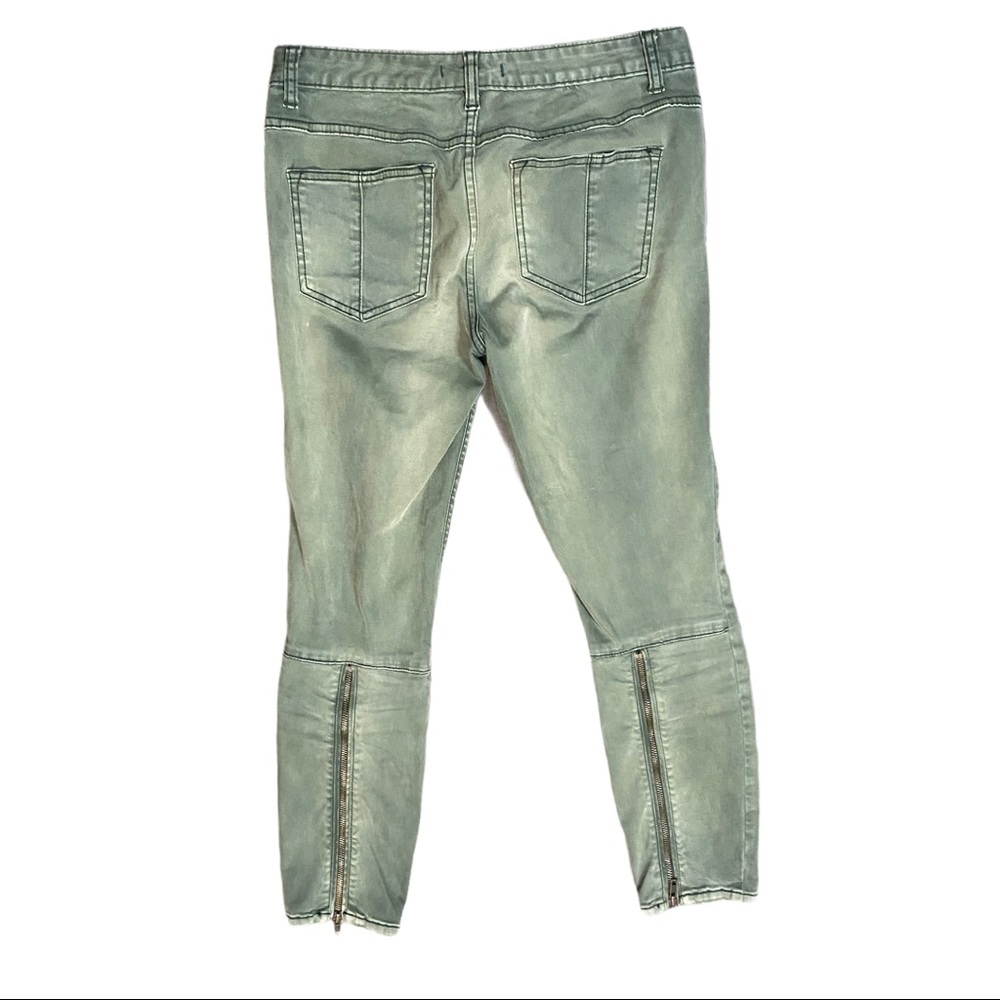 Free People Moto Suede Sateen Zipper Back Skinny - Picture 7 of 11